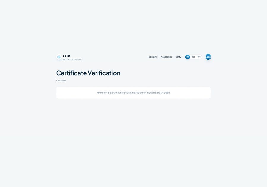 Verification anyone can use — a screen from a system built by Stelix Tech